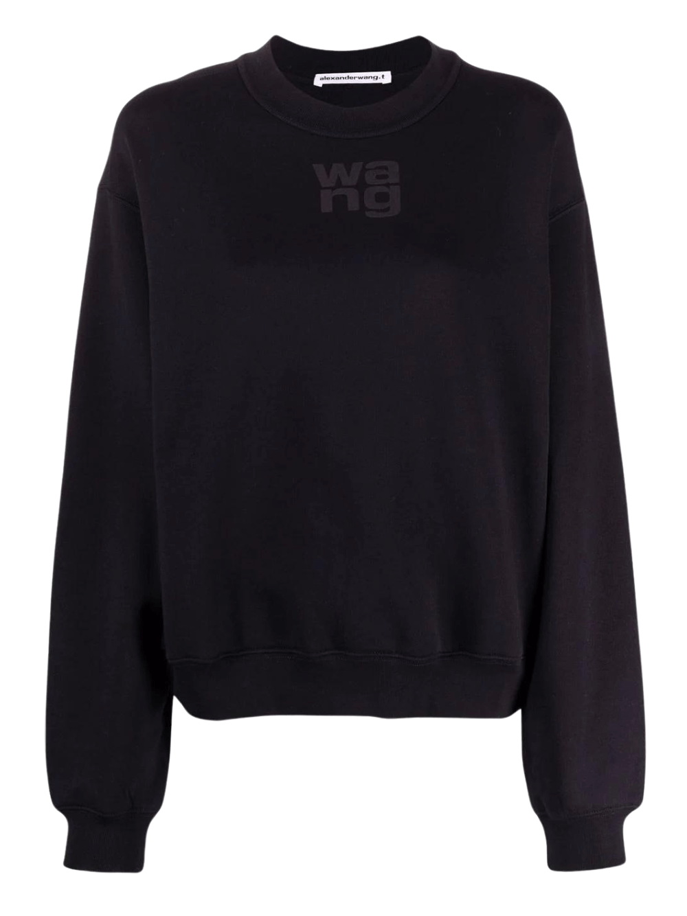 T-By-Alexander-Wang-Essential-Terry-Crew-Neck-Sweatshirt-Black-1