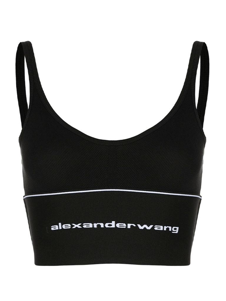 alexander wang logo bra