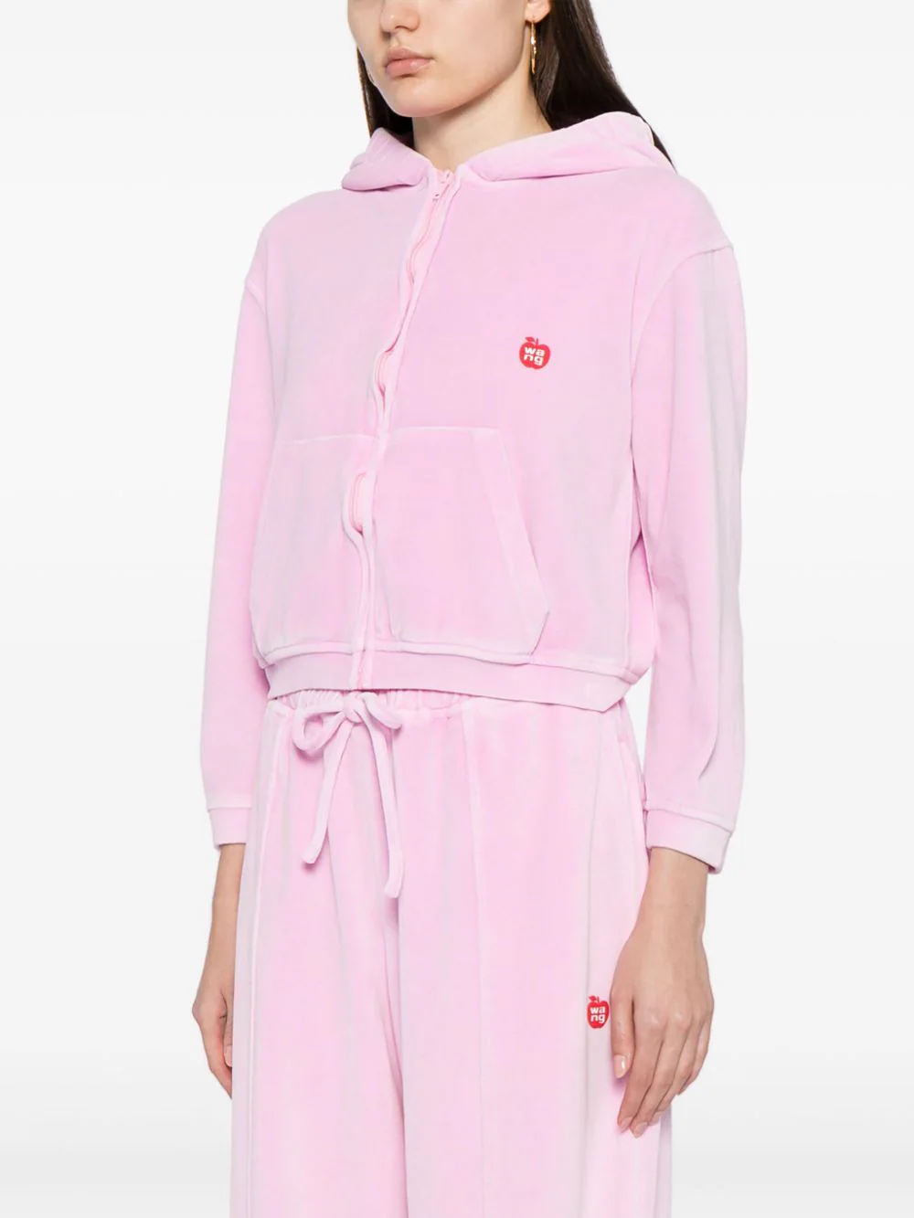 T-By-Alexander-Wang-Shrunken-Zip-Up-Hoodie-Pink-3