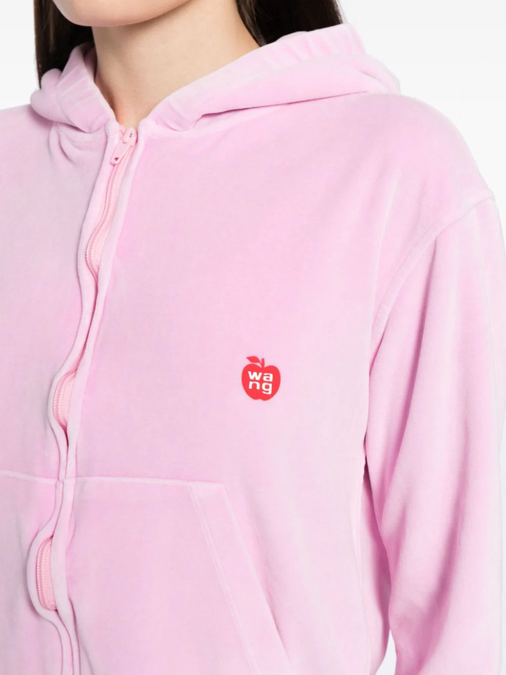 T-By-Alexander-Wang-Shrunken-Zip-Up-Hoodie-Pink-5