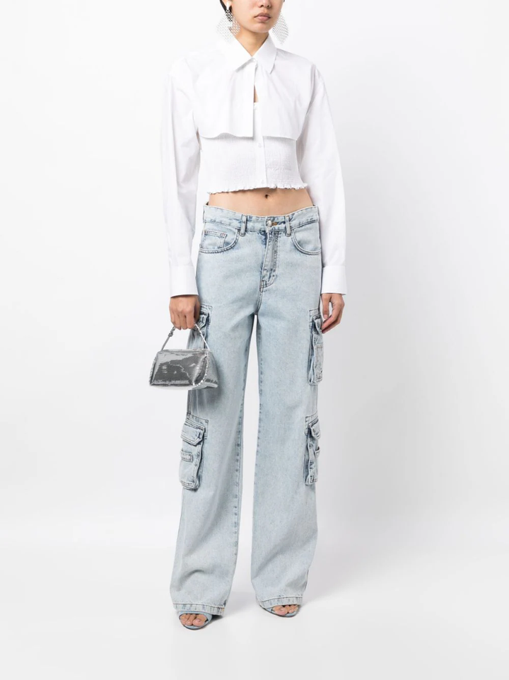 T-By-Alexander-Wang-Smocked-Cami-Overshirt-Twinset-White-2