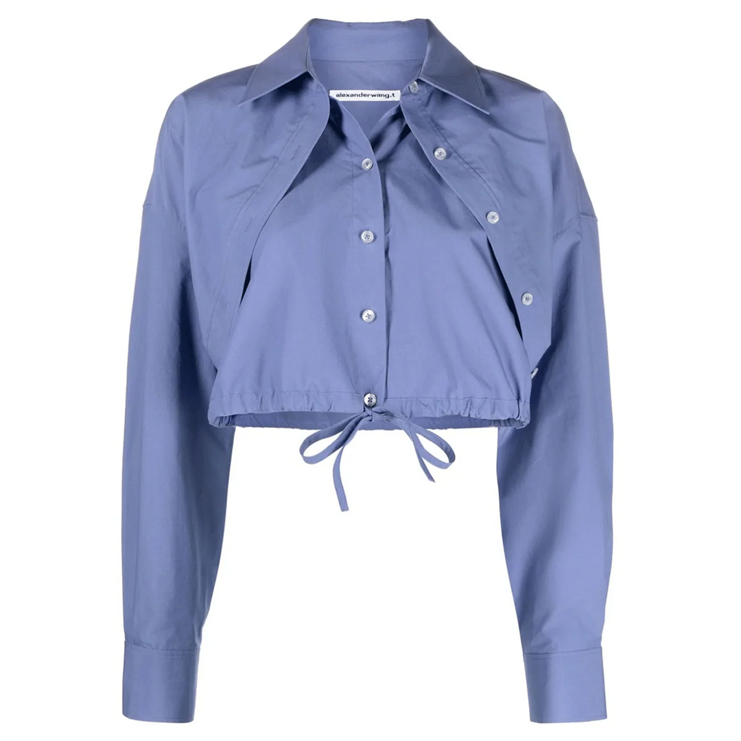 緊湊型棉質雙層襯衫