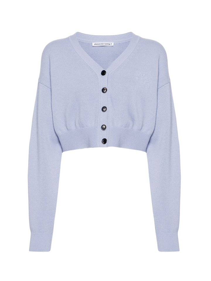 TByAlexanderWang_LongSleeveCardiganWithVNeck_Purple