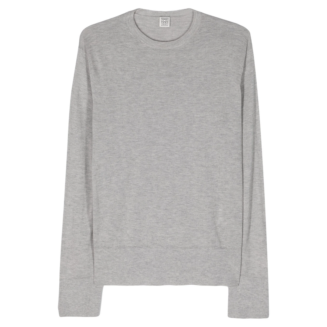 Crew-Neck Silk Cashmere Knit Top