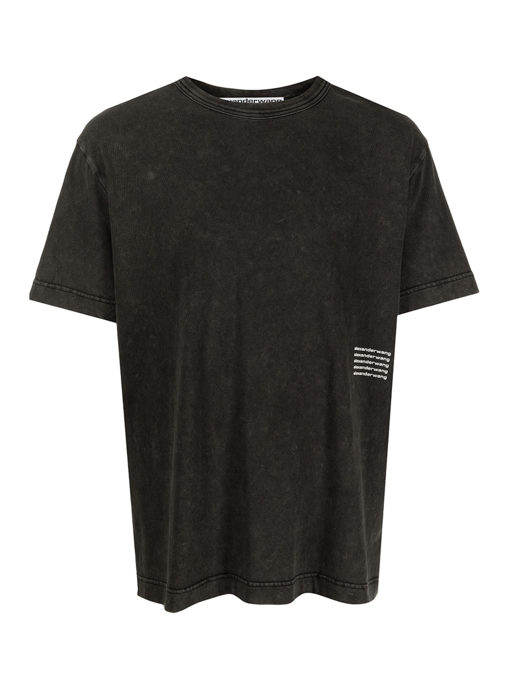 T_BY_ALEXANDER_WANG_Acid_Wash_Tee_In_High_Twist_Jersey-Black