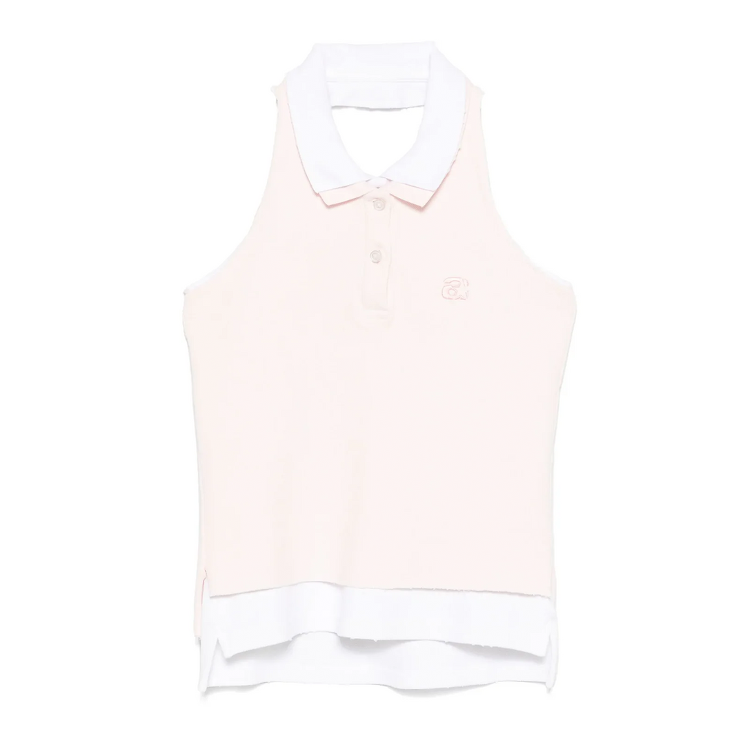Layered Polo Mini Halter Top