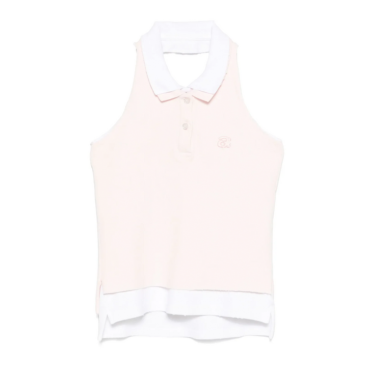 Layered Polo Mini Halter Top