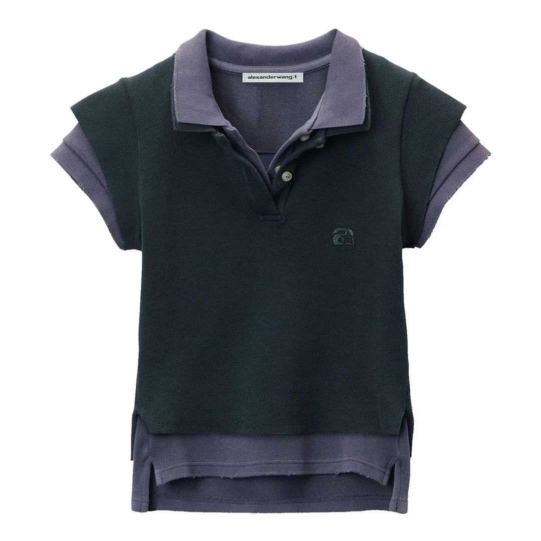 Layered Shrunken Polo
