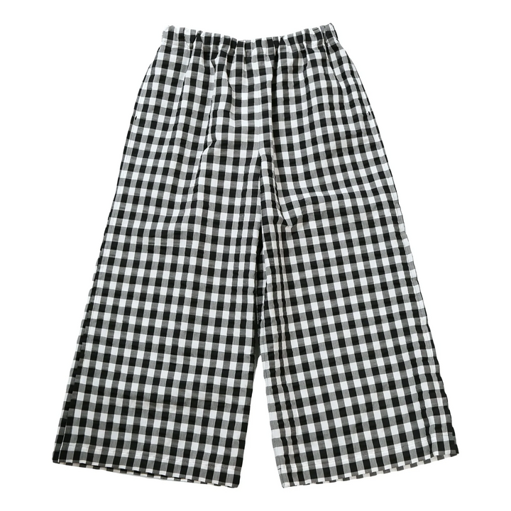 Polyester Ramie Rayon Gingham Pants