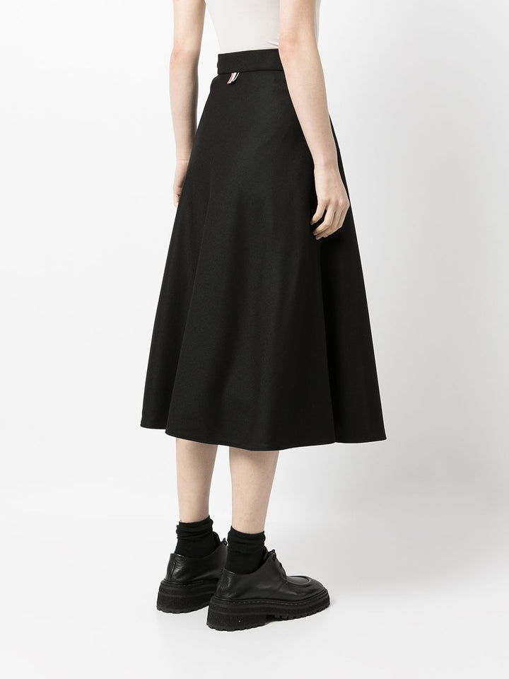 Thom-Browne-Below-Knee-Aline-Flare-Skirt-Black-4