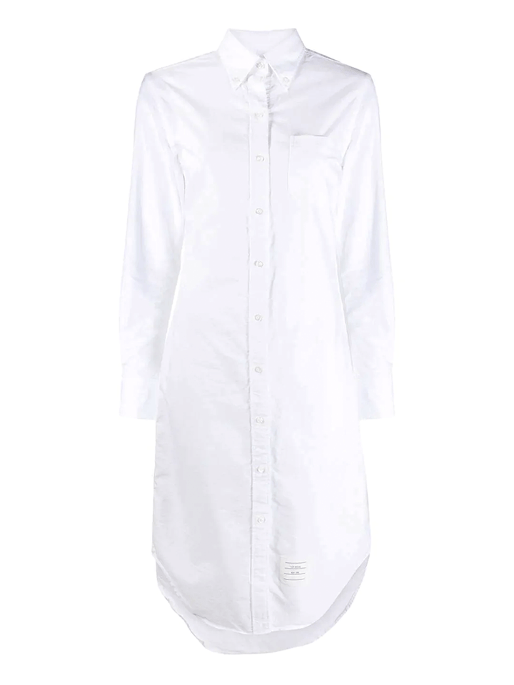 Thom-Browne-Classic-Long-Sleeve-Button-Down-Dress-White-1