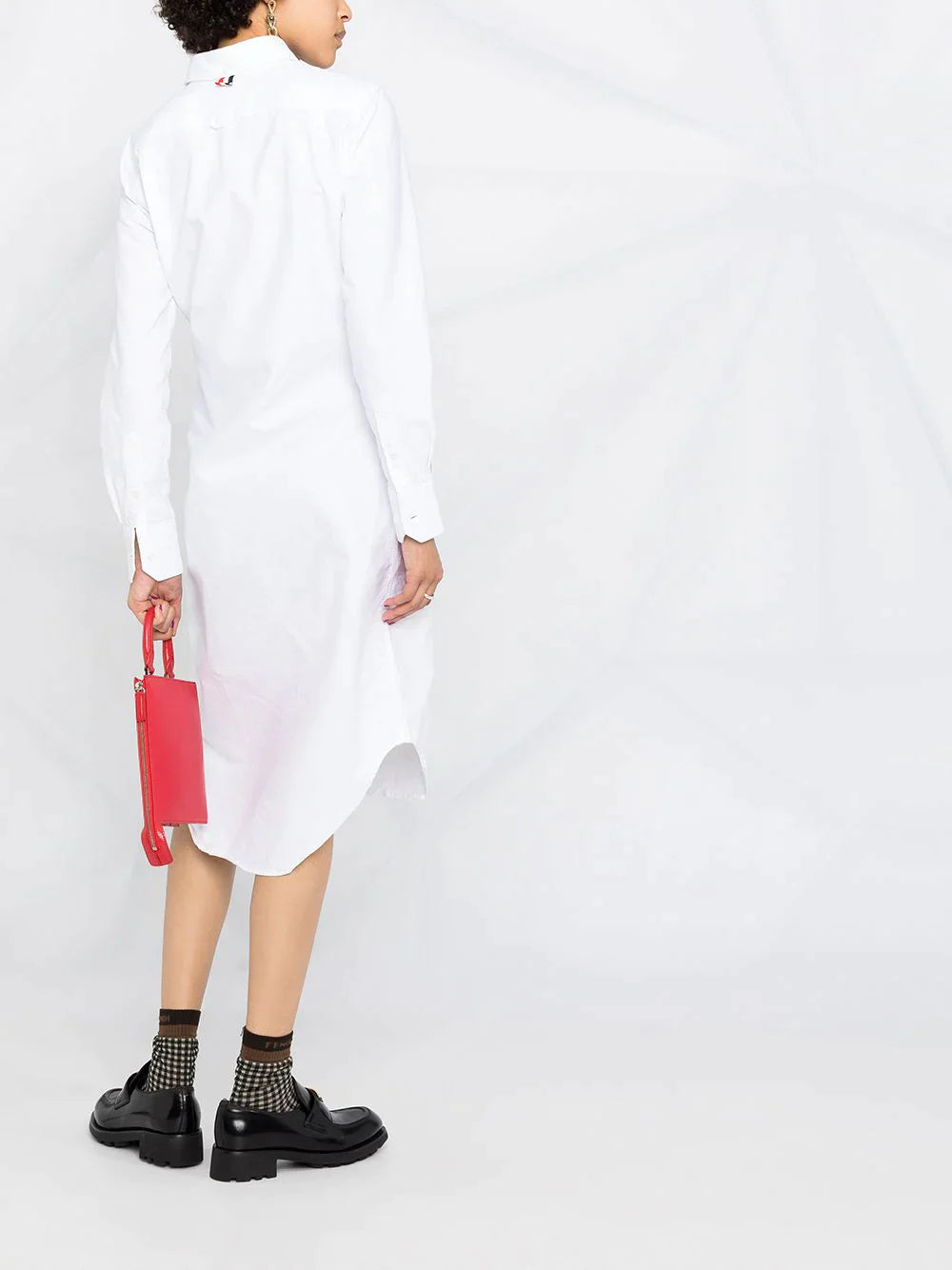 Thom-Browne-Classic-Long-Sleeve-Button-Down-Dress-White-3