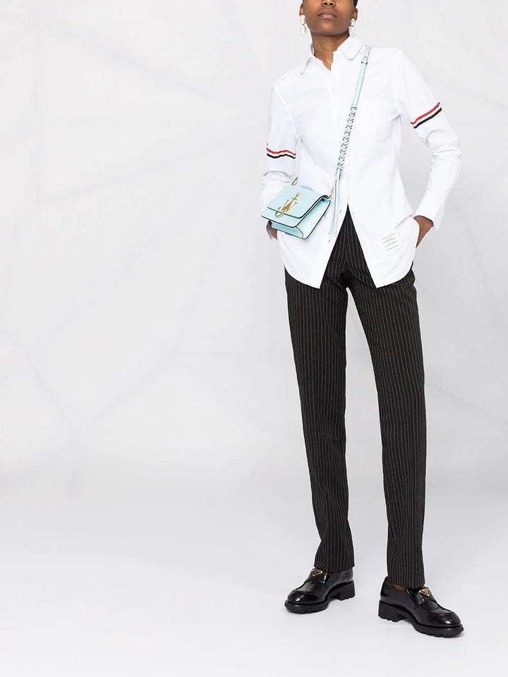 Thom-Browne-Classic-Long-Sleeve-Round-Collar-Blouse-White-2