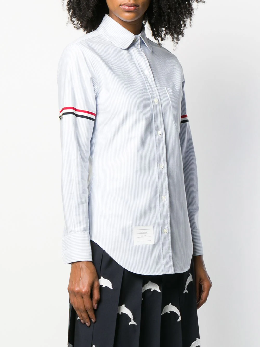 Thom-Browne-Classic-Long-Sleeve-Round-Collar-Top-Light-Blue-3