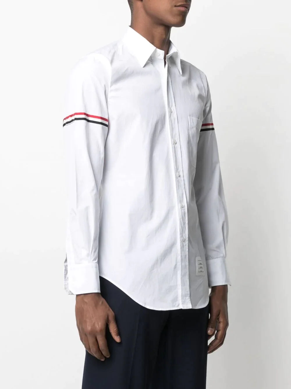 Thom-Browne-Classic-Long-Sleeve-Shirt-White-3