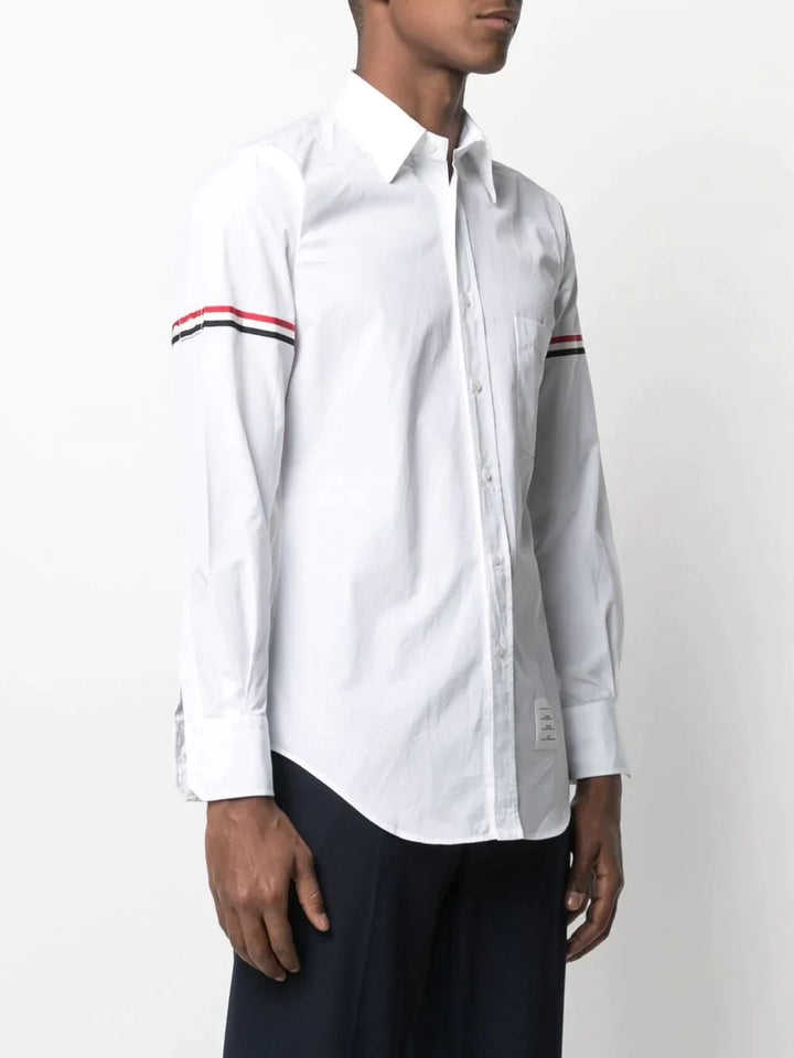 Thom-Browne-Classic-Long-Sleeve-Shirt-White-3