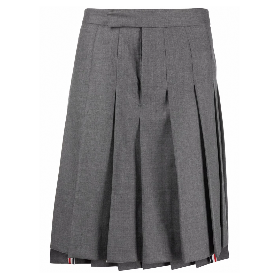 Classic Rise Backstrap Knee Length Skirt