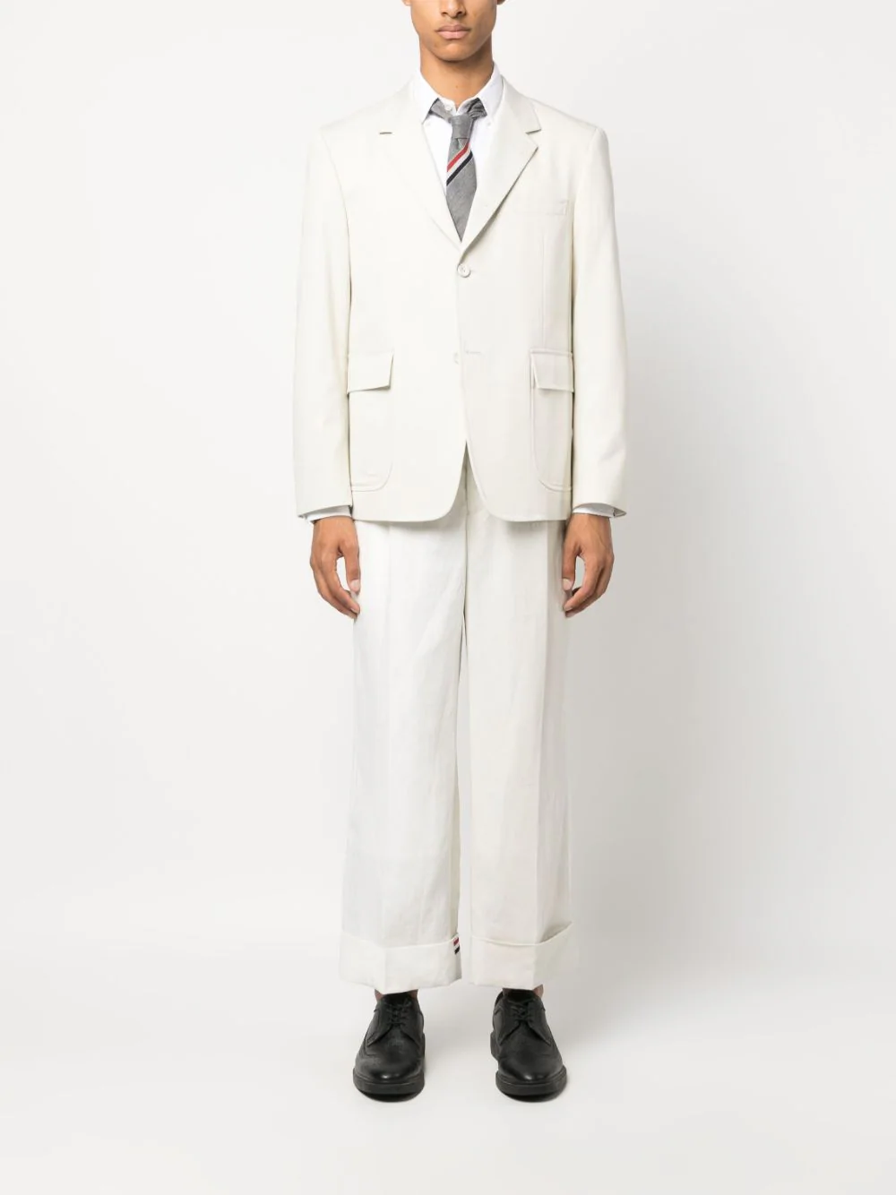 Thom-Browne-Classic-Rise-Side-Tab-Single-Pants-Off-White-2