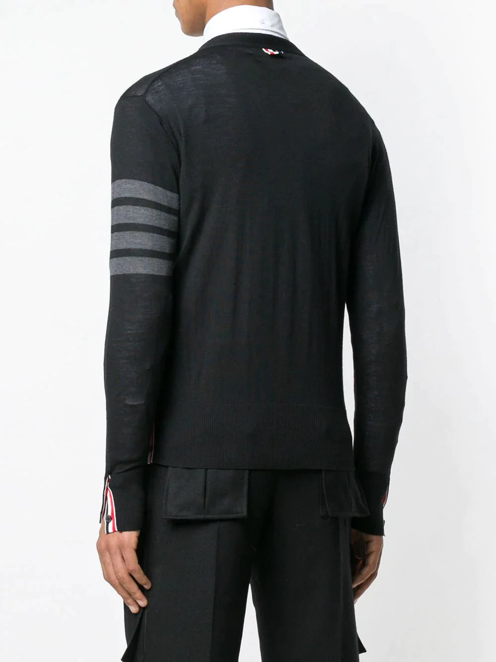 Thom-Browne-Classic-V-Neck-Cardigan-Black-4