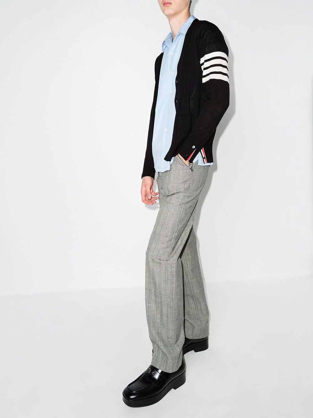 Thom-Browne-Classic-V-Neck-Cardigan-With-4-Bar-Navy-4