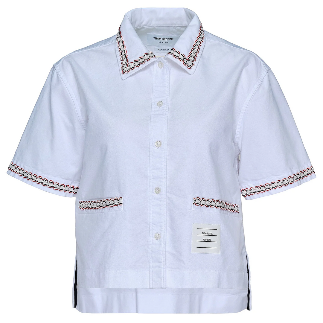 Drop Back Cropped Shirt