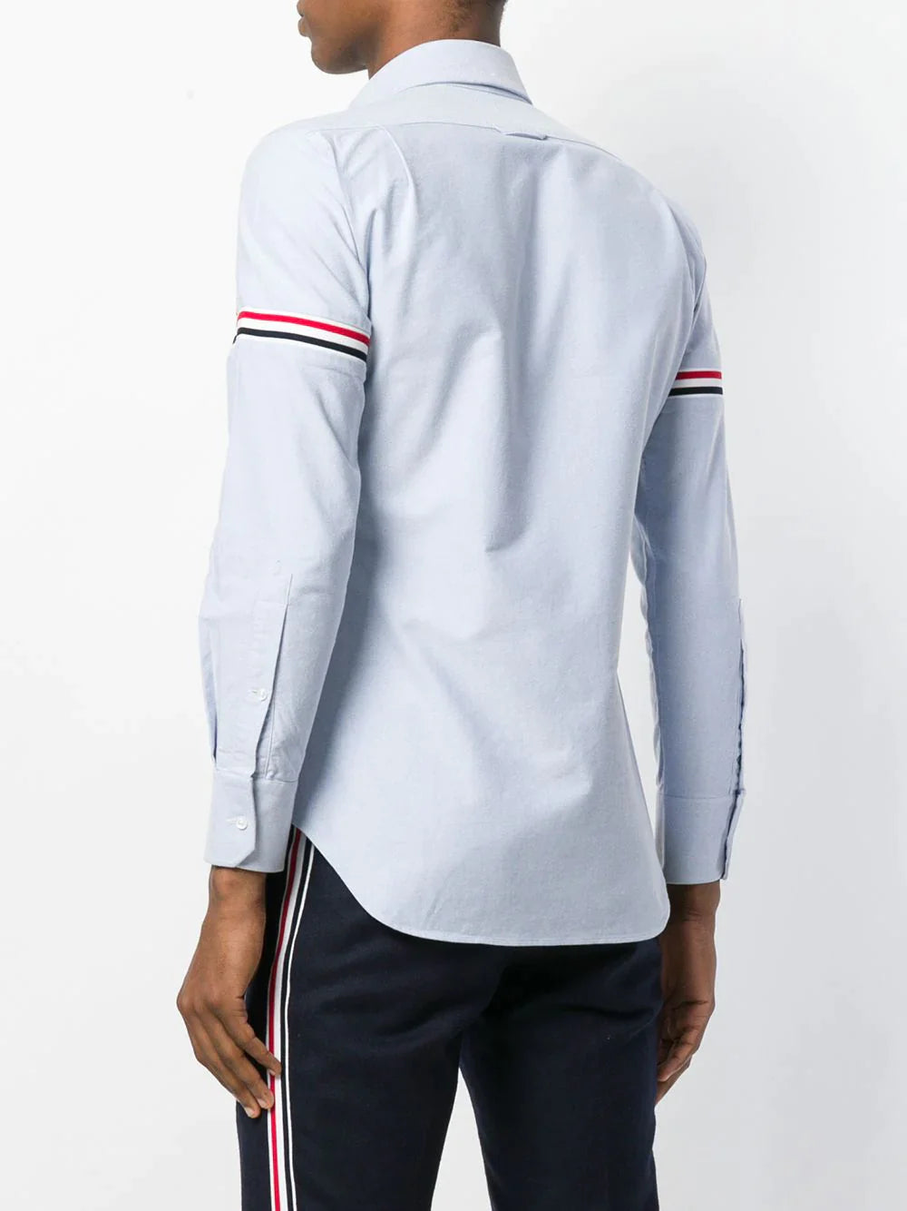 Thom-Browne-Elastic-Stripe-Seamed-Classic-Shirt-Light-Blue-4