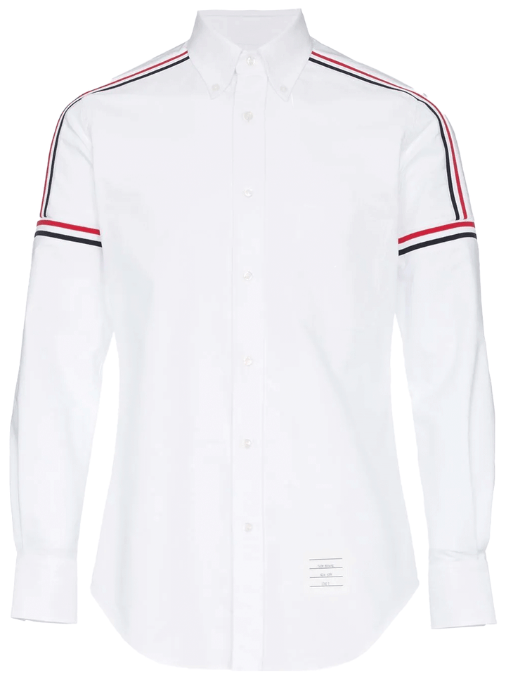    Thom-Browne-Elastic-Stripe-Seamed-Classic-Shirt-White-1