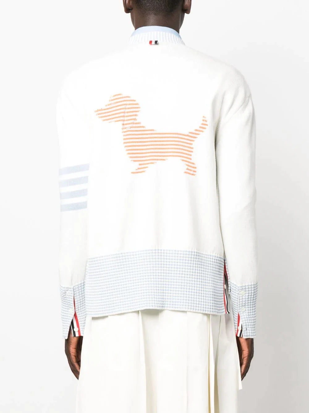 Thom-Browne-Hector-Icon-Intarsia-V-Neck-Cardigan-White-4