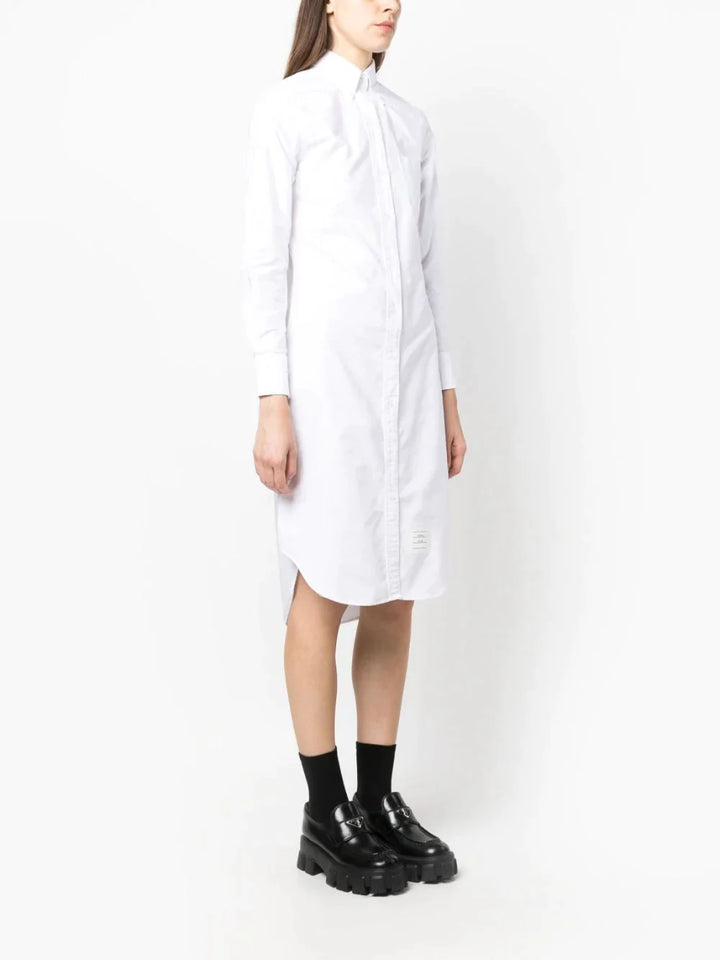 Thom-Browne-Knee-Length-Point-Collar-Shirt-White-3