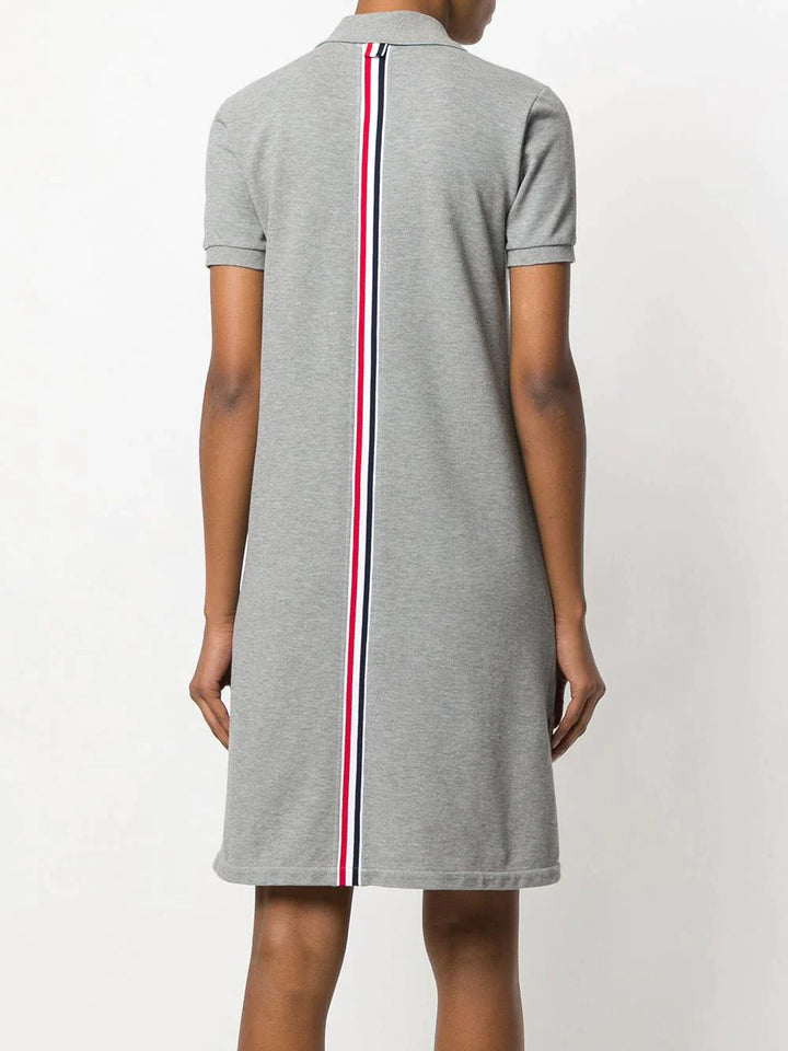 Thom-Browne-Knee-Length-Polo-Dress-Light-Grey-4