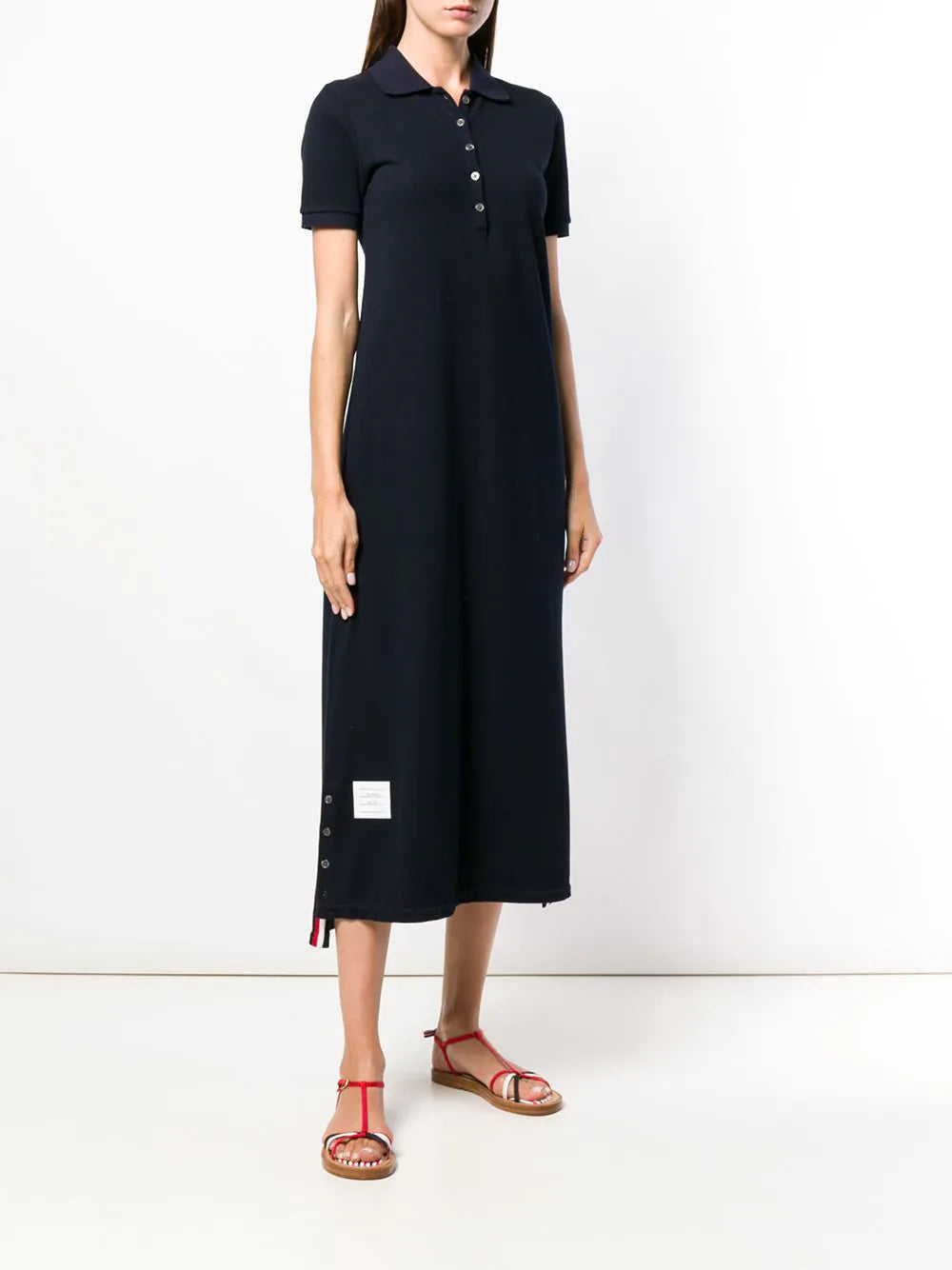 Thom-Browne-Long-A-Line-Polo-Dress-Navy-3