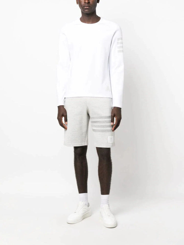 Thom-Browne-Long-Sleeve-Tee-With-4-Bar-Stripe-White-2