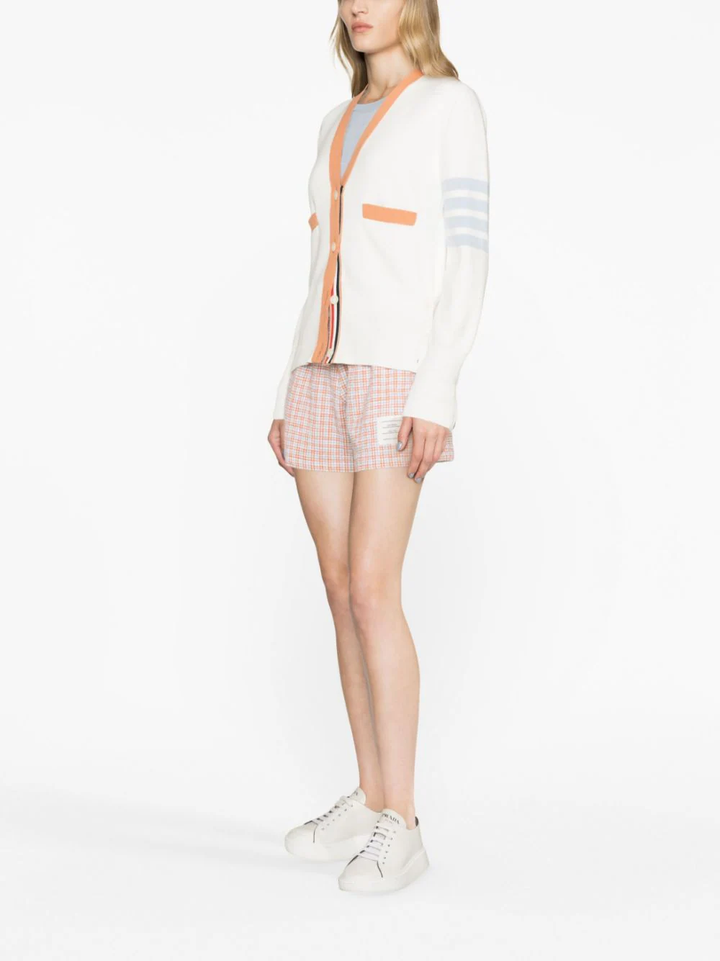 Thom-Browne-Milano-Classic-V-Neck-Cardigan-White-3