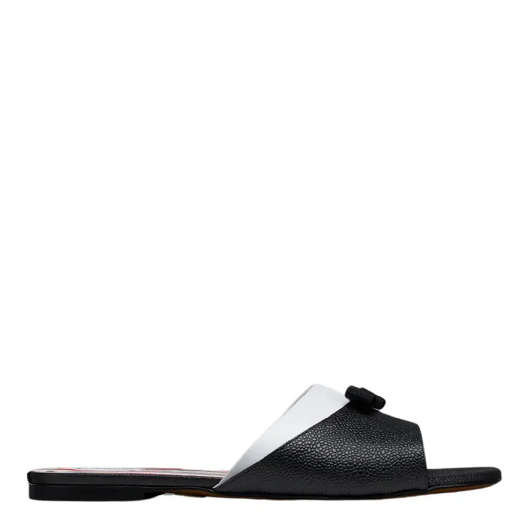 Pebble Grain Bow Claquette Women