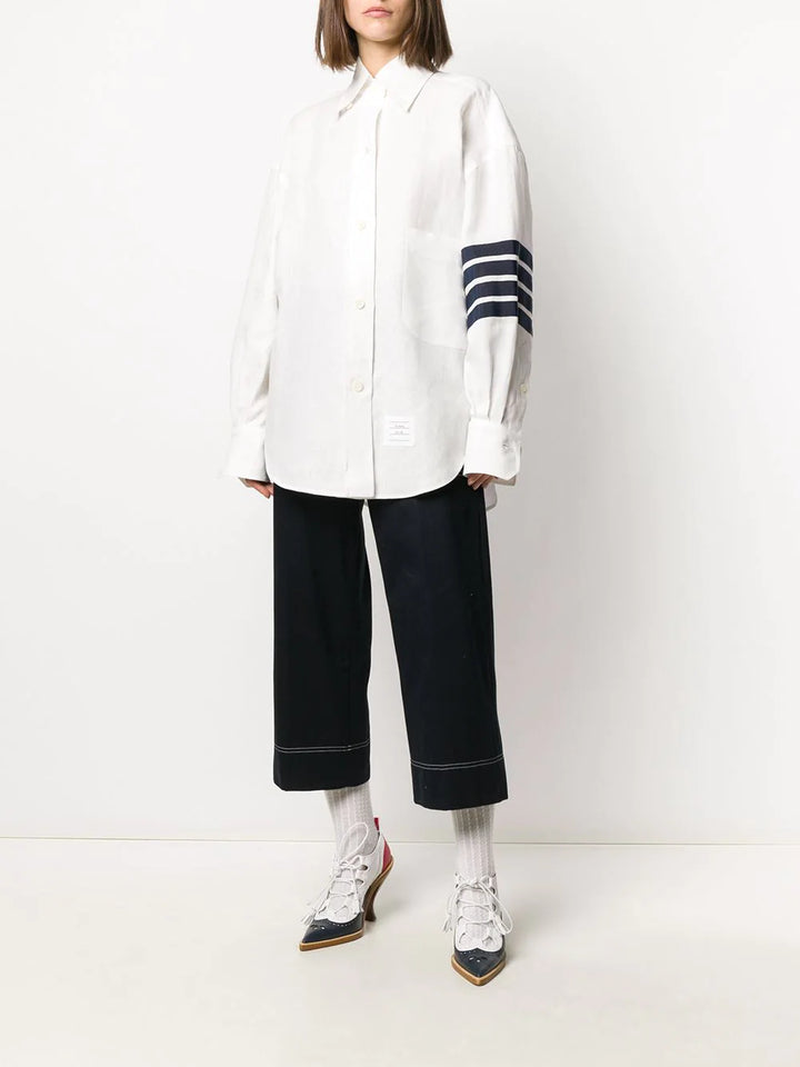 Thom Browne Sack Trousers With Top Stitching Finished Navy 2