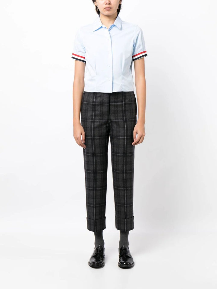 Thom-Browne-Short-Sleeve-Tucked-Blouse-Light-Blue-2