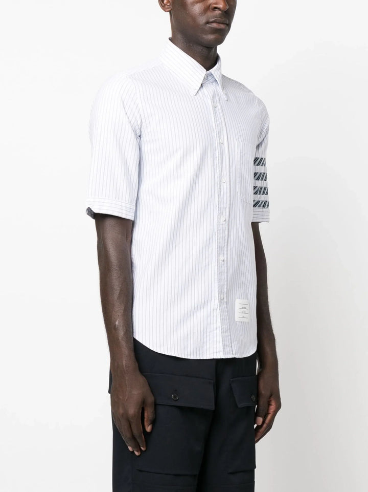 Thom-Browne-Straight-Fit-Button-Down-Shirt-Blue-3