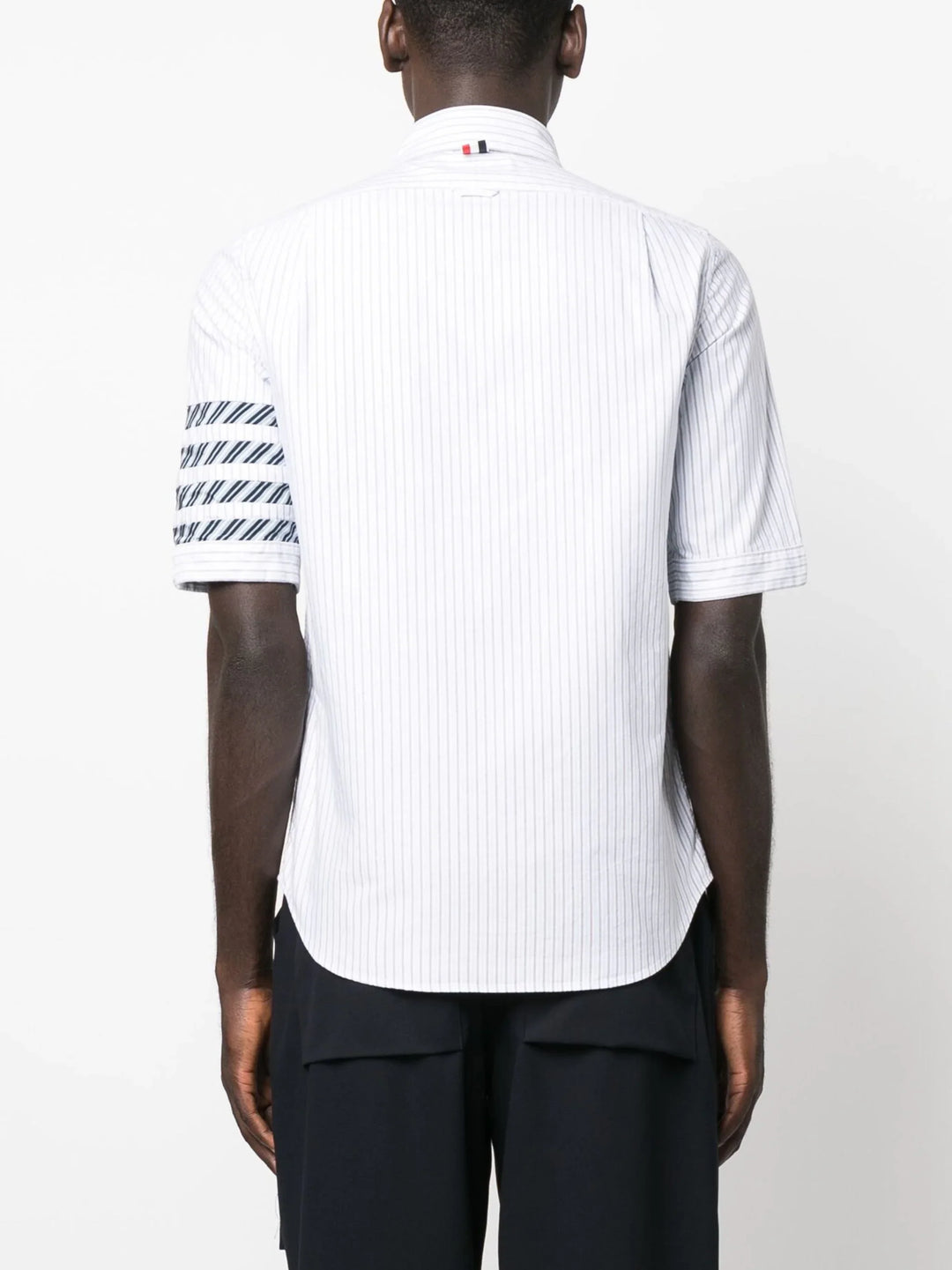 Thom-Browne-Straight-Fit-Button-Down-Shirt-Blue-4