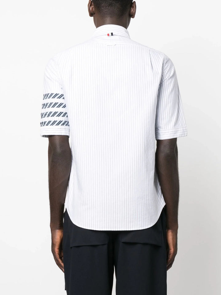 Thom-Browne-Straight-Fit-Button-Down-Shirt-Blue-4