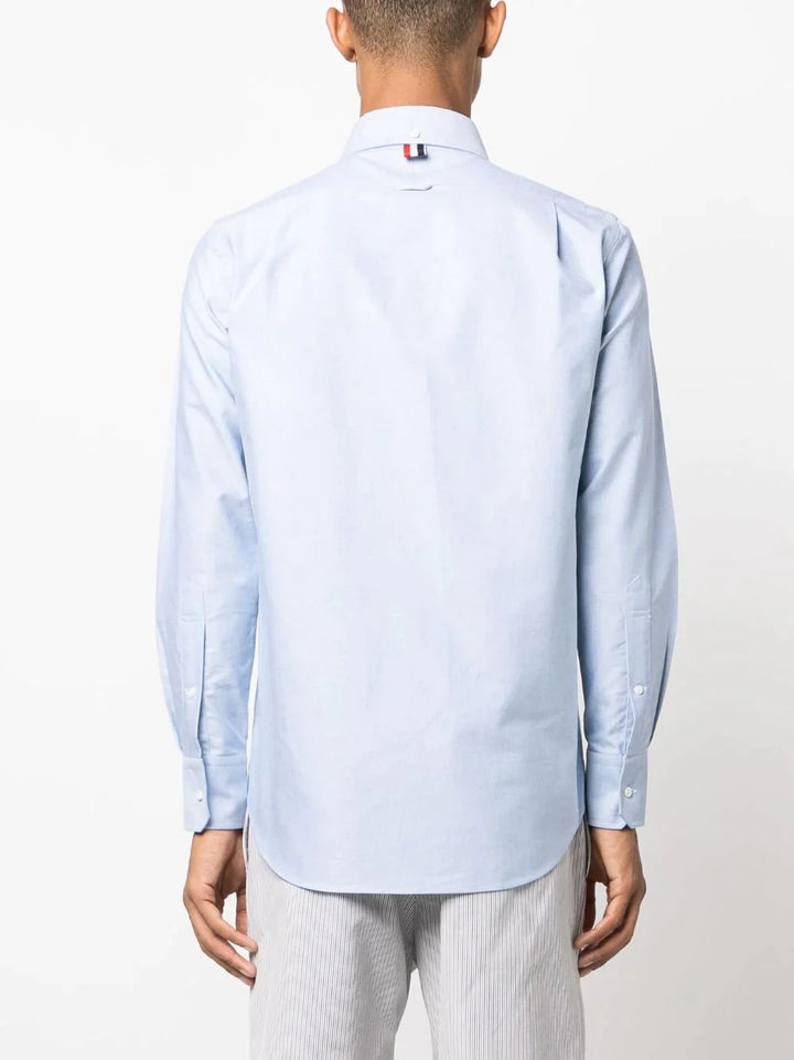 Thom-Browne-Straight-Fit-Button-Down-Shirt-Light-Blue-3