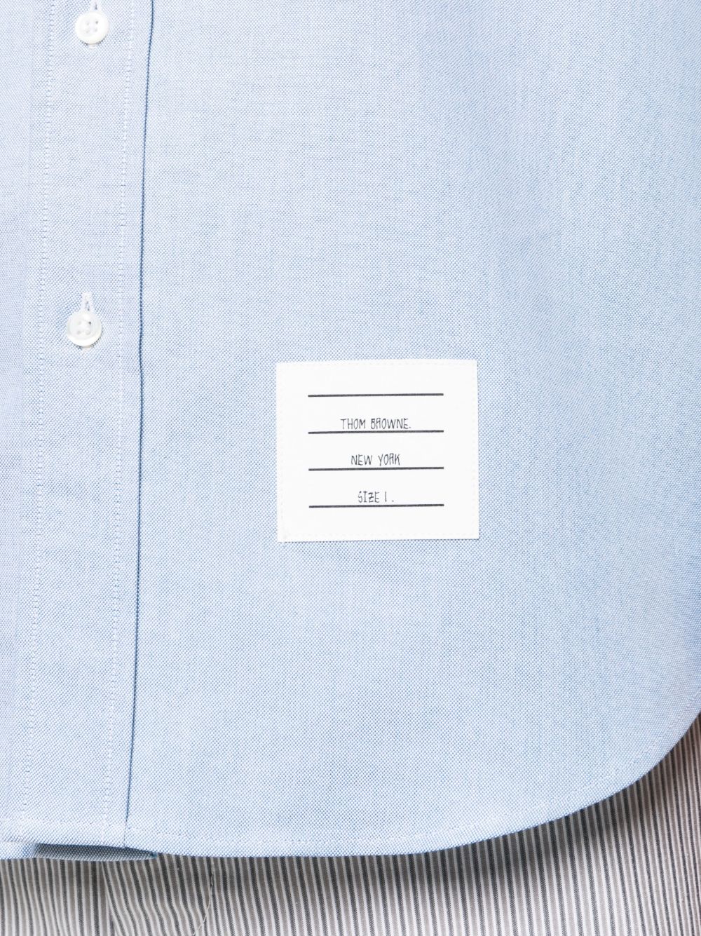 Thom-Browne-Straight-Fit-Button-Down-Shirt-Light-Blue-5