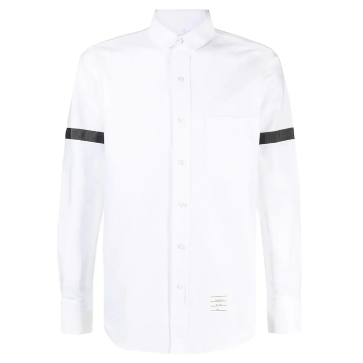 Straight Fit Mini Round Collar Shirt Men