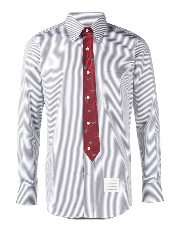     Thom-Browne-Straight-Fit-Shirt-Grey-1