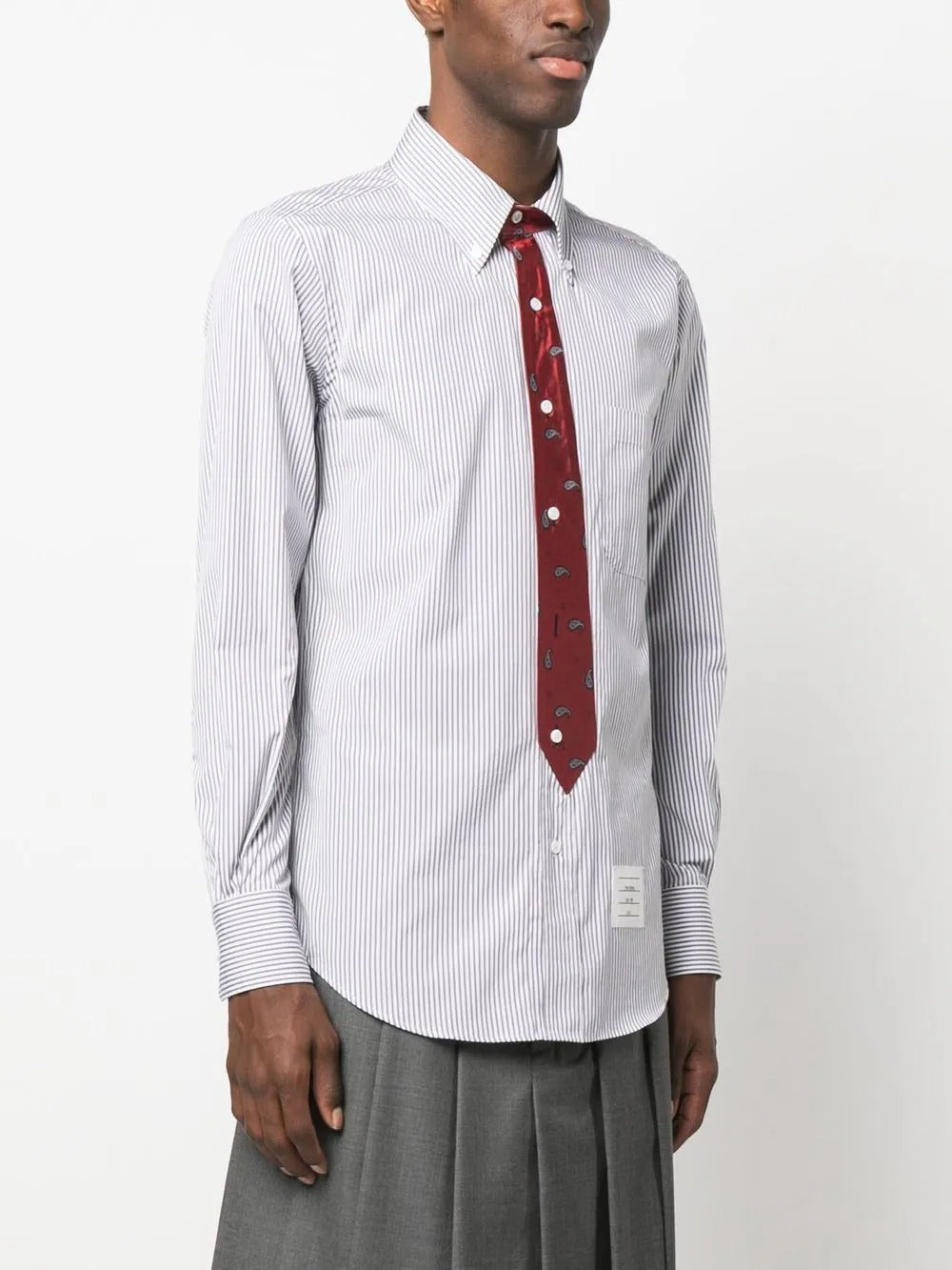 Thom-Browne-Straight-Fit-Shirt-Grey-3