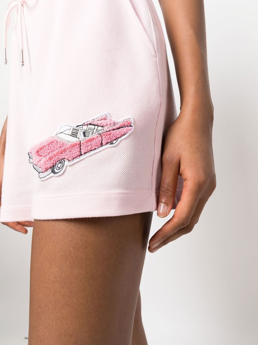 Thom-Browne-Summer-Shorts-With-Car-Embroidery-Pink-5