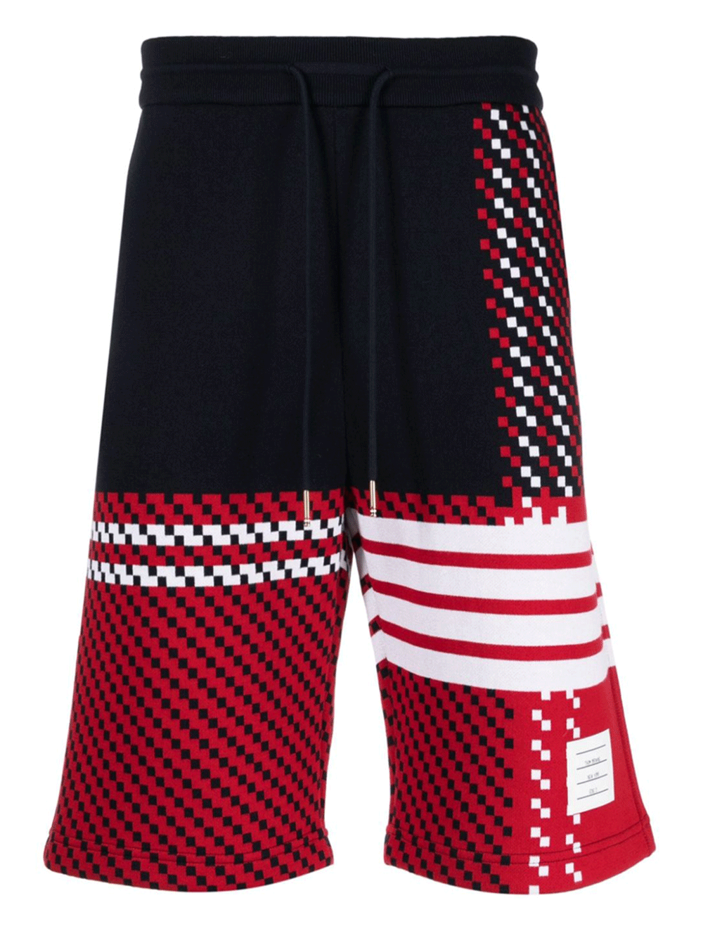 Thom-Browne-Sweat-Shorts-With-Eng-4-Bar-Stripe-Multi-1