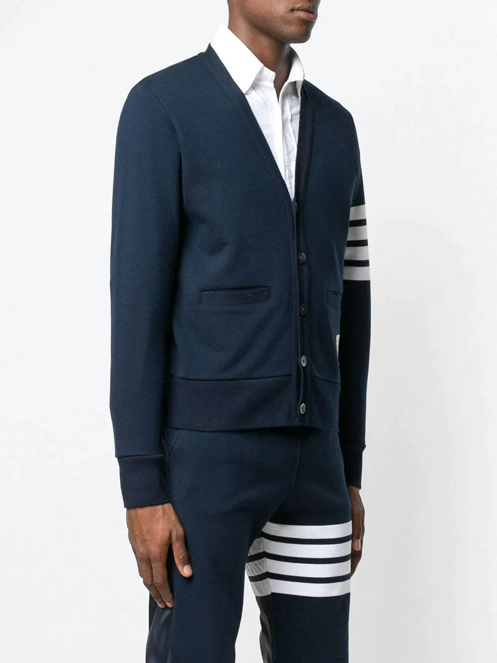 Thom-Browne-V-Neck-Cardigan-Light-Navy-3