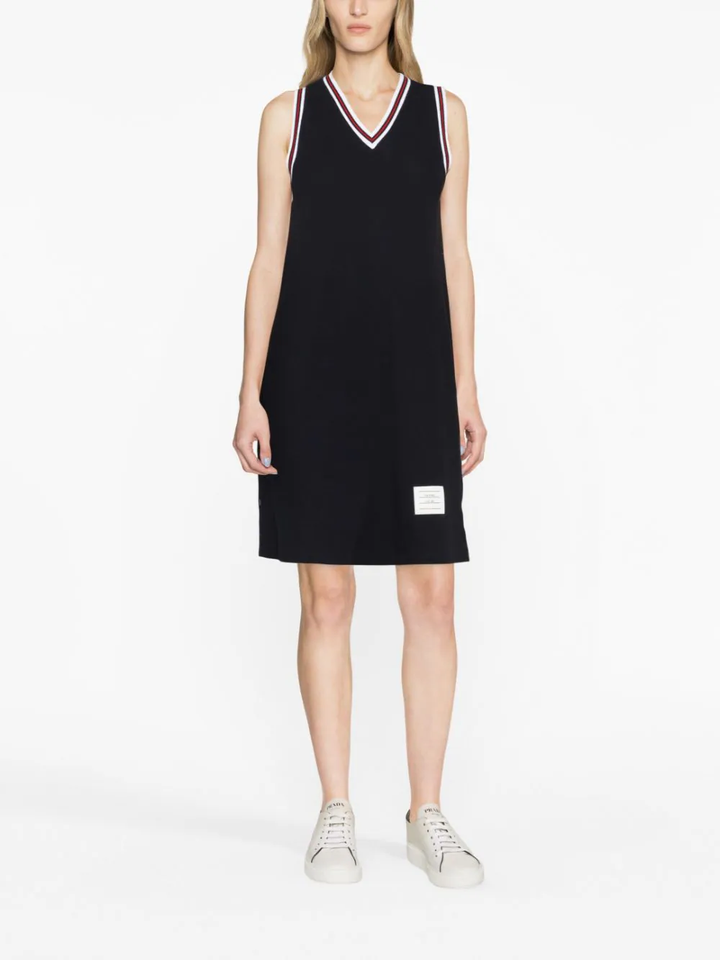 Thom-Browne-V-Neck-Tennis-Dress-Navy-3