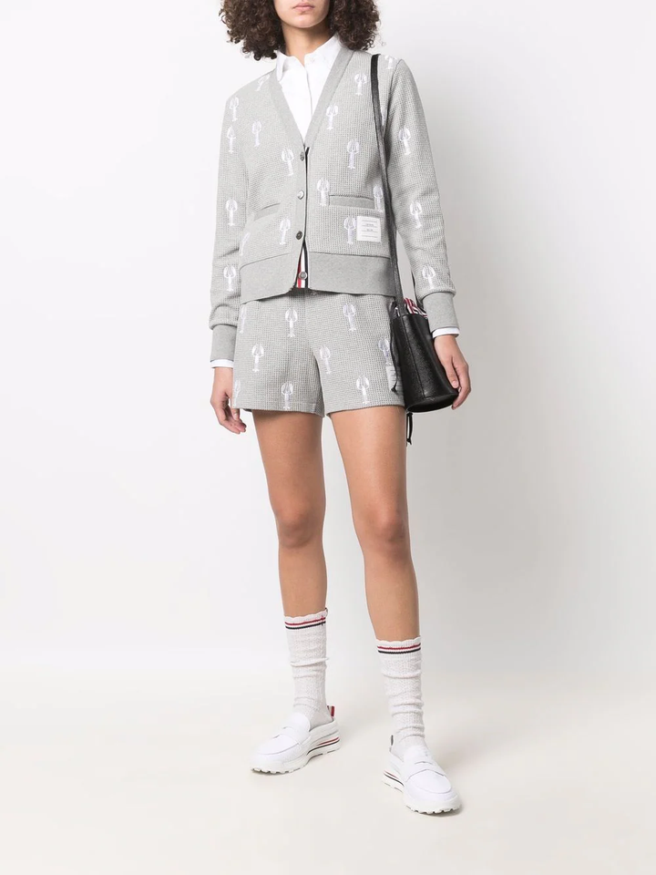 Thom-Browne-Vneck-Cardigan-With-Satin-Stitch-Light-Grey-2