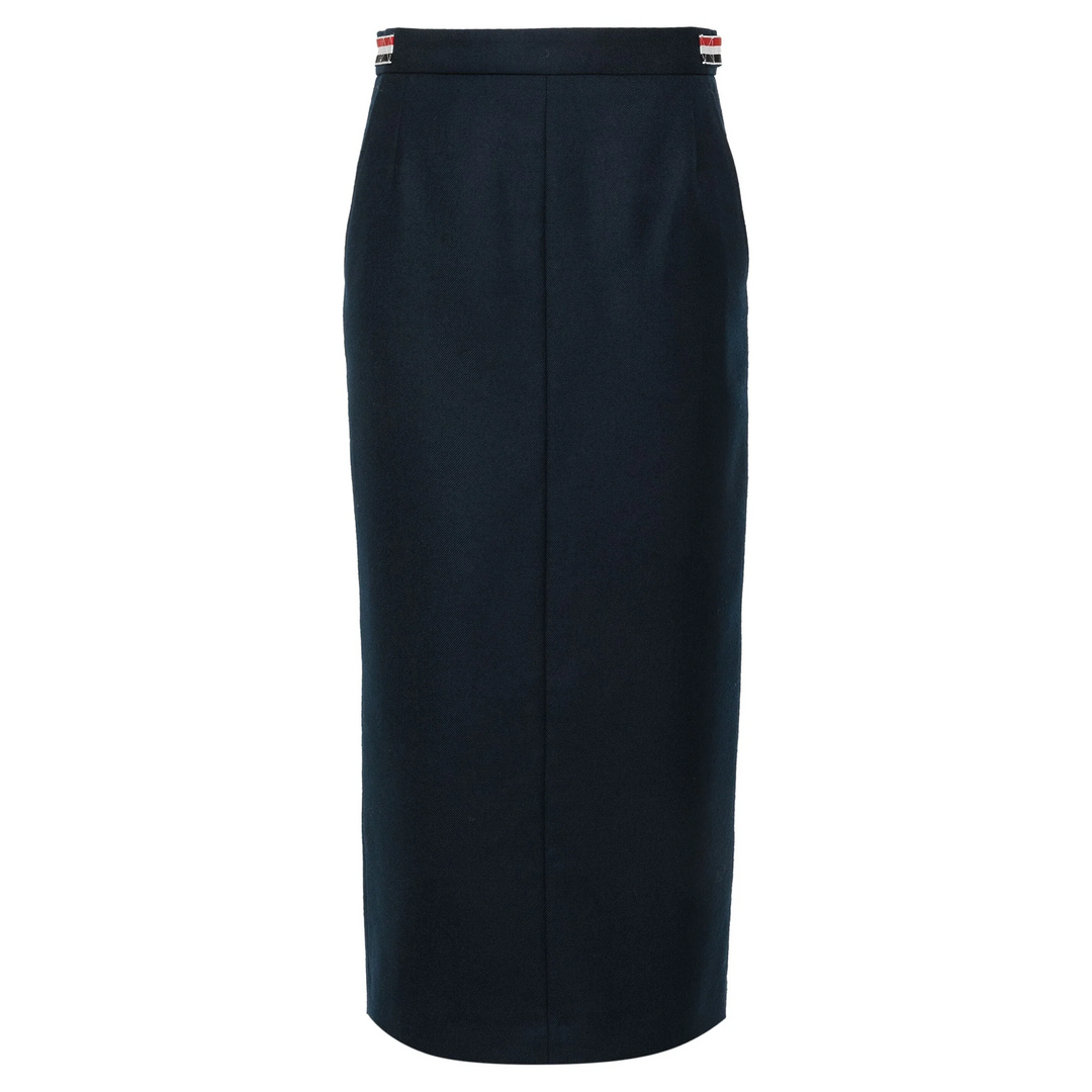 Calf Legth  Side Tab Skirt